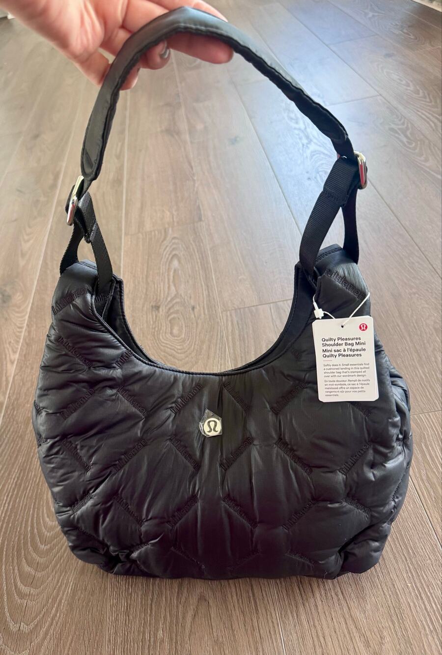 Lululemon Quilty Pleasures Shoulder Bag Mini 5L Black Quilted NEW